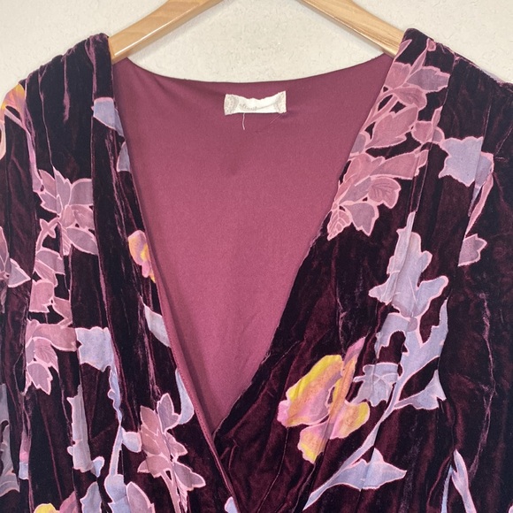 ALTAR’D State Boho Floral Long Sleeve Velvet Romper M - Picture 6 of 10